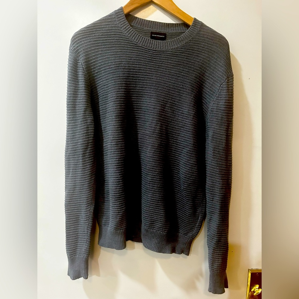 Grey Knit Sweater - club Monaco